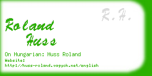 roland huss business card